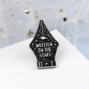 Black Dark Style Pins Pen Eyes Round Enamel Brooch Punk Cool Lapel Pin Custom Button Badge Fashion Jewelry Gifts For Friends Men