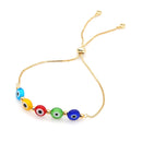 GO2BOHO Turkish Eye Bracelet For Women Nazar Female Jewelry Stainless Steel Chain Bracelets Adjustable Pulseras Mujer Moda