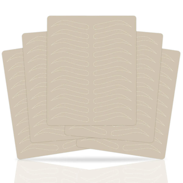 3/5/10 قطع جلد تدريبي لوشم الحواجب من اللاتكس، جلد تدريبي لوشم الحواجب، ورقة تدريب على تصميمات خاصة للحواجب