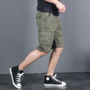 2024 Men's Cargo Shorts Summer Tactical Joggers Shorts Men Loose Work Casual Cotton Short Pants Man Clothing Plus Size 4XL