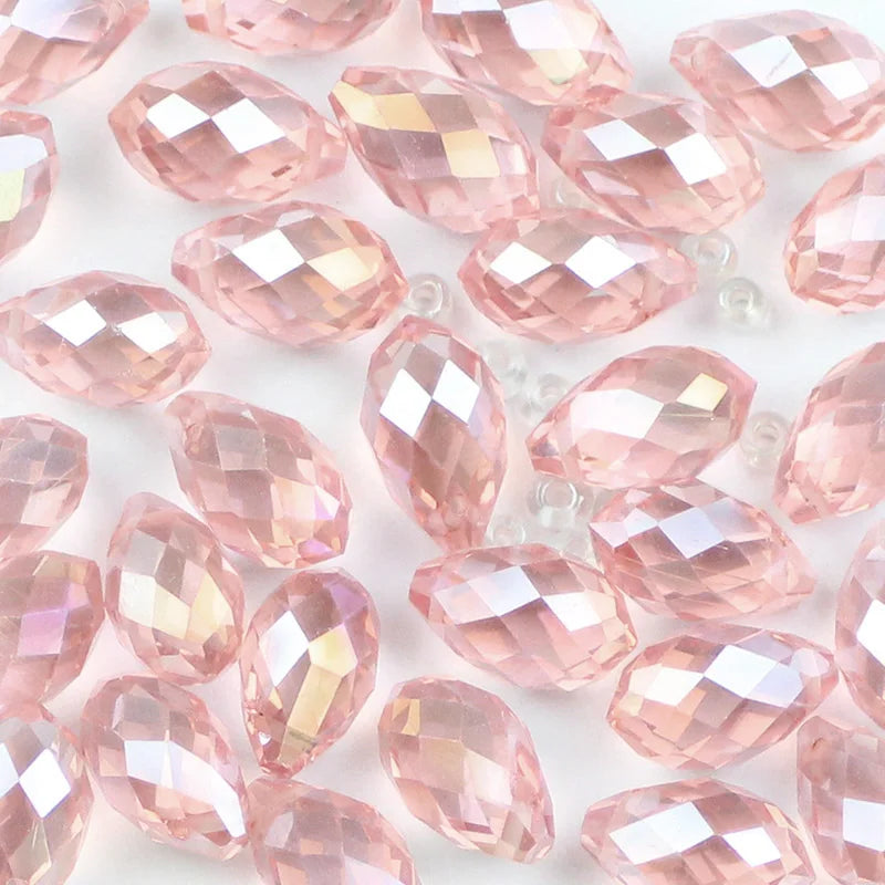 YHBZRET Waterdrop Pendant Austrian crystal beads 8*13mm 30pcs Teardrop glass loose bead for jewelry making bracelet Earrings DIY