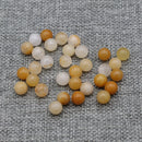 20Pcs Natural Stone Beads 8 MM Without Hole Round Semi-Precious For Potted Plants Fish Tank Decorations