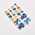 Sanuxc Toe Nail Sticker Self Adhesive Nail Polish Sticker Plain Stickers Nail Decoration Minimalist Nail Wraps Full Cover