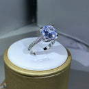 925 Silver Rings For Women Couple Cubic Zirconia Square Ring Lovers Jewelry Bridal Wedding Engagement Romantic Luxury