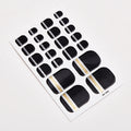 Sanuxc Toe Nail Sticker Self Adhesive Nail Polish Sticker Plain Stickers Nail Decoration Minimalist Nail Wraps Full Cover