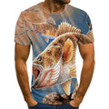 2023 Hot New Men Leisure 3D Printing T Shirt Funny Fish Print Tees Men/Women T-shirt Hip Hop Streetwear Oversized Harajuku Tops