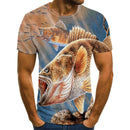 2023 Hot New Men Leisure 3D Printing T Shirt Funny Fish Print Tees Men/Women T-shirt Hip Hop Streetwear Oversized Harajuku Tops