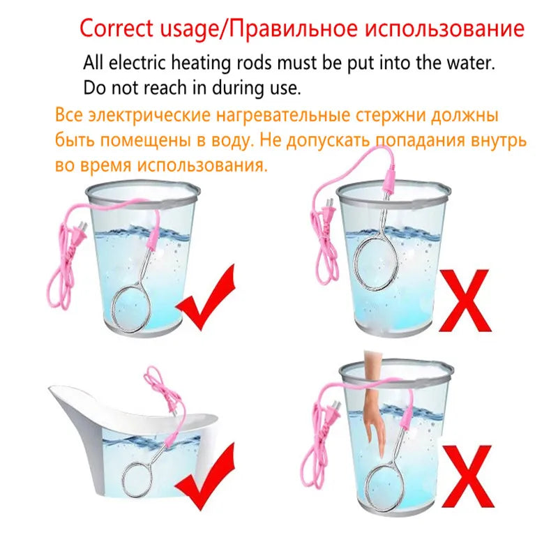 Mini calentador de agua eléctrico de 220 V y 600 W para tazas, ideal para viajes, con enchufes de la UE, Australia, Reino Unido y EE. UU.