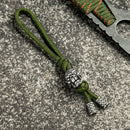 Retro Viking Pirate Skull Keychains Men Keyring Women Amulet Lanyard Bag Knife Rope Antique Pendant Accessories Handmade Jewelry