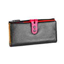 CICICUFF Fashion Wallet Women Genuine Leather Long Clutch Ladies Purse with Zipper Pocket Colorful Phone Wallet Female Billfold