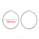 4-8CM Exaggerated Big Smooth Circle Hoop Earrings  for Women Aros Simple Round Loop Ear Wedding Jewelry Brincos Cool Gift