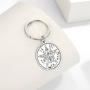 My Shape Vintage Tetragrammaton Wiccan Pentacle Keychain Key Ring Stainless Steel Key Chain Keyholder Amulet Talisman Jewelry