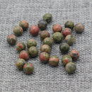 20Pcs Natural Stone Beads 8 MM Without Hole Round Semi-Precious For Potted Plants Fish Tank Decorations