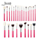 Jessup Beauty Makeup Brushes Set 15-25pcs Rose-Carmin Powder Foundation Eyeshadow Line Blender Cosmetic Tools