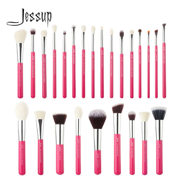 Jessup Beauty Makeup Brushes Set 15-25pcs Rose-Carmin Powder Foundation Eyeshadow Line Blender Cosmetic Tools