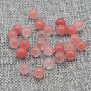 20Pcs Natural Stone Beads 8 MM Without Hole Round Semi-Precious For Potted Plants Fish Tank Decorations