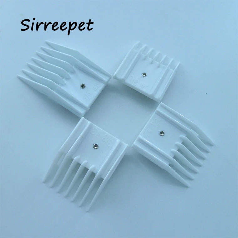 Juego de 4 cuchillas para cortadora de mascotas, guía de accesorios, peine de tamaño estándar, compatible con cuchillas Oster A5.