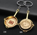 PUBG Fashion Eat Chicken Keychain Battlegrounds Backpack Battle Frying Pan Helmet 98k Key Ring Woman Man Jewwlry Wholesale