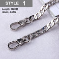 100cm DIY Women Metal Bags Strap Chain Stainless Steel Bag Belt For Crossbody Girl Detachable Shoulder Accessories Handbag Strap