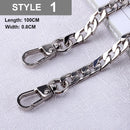 100cm DIY Women Metal Bags Strap Chain Stainless Steel Bag Belt For Crossbody Girl Detachable Shoulder Accessories Handbag Strap