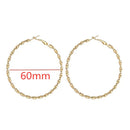 4-8CM Exaggerated Big Smooth Circle Hoop Earrings  for Women Aros Simple Round Loop Ear Wedding Jewelry Brincos Cool Gift