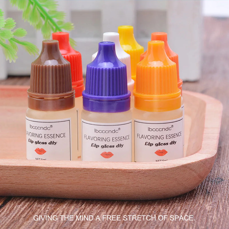 5ml 7 Flavor Natural Flavor Essence Oil Drop for Lip Gloss Diy Lipgloss Base Handmade Lipstick Fragrance Flavoring