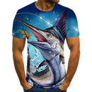 2023 Hot New Men Leisure 3D Printing T Shirt Funny Fish Print Tees Men/Women T-shirt Hip Hop Streetwear Oversized Harajuku Tops