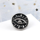 Black Dark Style Pins Pen Eyes Round Enamel Brooch Punk Cool Lapel Pin Custom Button Badge Fashion Jewelry Gifts For Friends Men