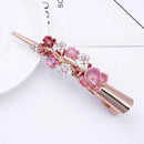 Flower Rhinestone Women Hair Accessories  Beautiful Floral Hair Clip Girls Hair Pins Sweet Wedding Headwear Crystal Barrette