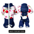 Girl/Boy Dog Winter Snowsuit Waterproof Windproof Winter Jackets for Dogs Soft Thicken Fleece Lining Winter Dog Clothes Overalls