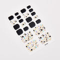 Sanuxc Toe Nail Sticker Self Adhesive Nail Polish Sticker Plain Stickers Nail Decoration Minimalist Nail Wraps Full Cover
