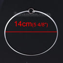 304 Stainless Steel Collar Neck Ring Necklace Silver Color Round , 1 Piece