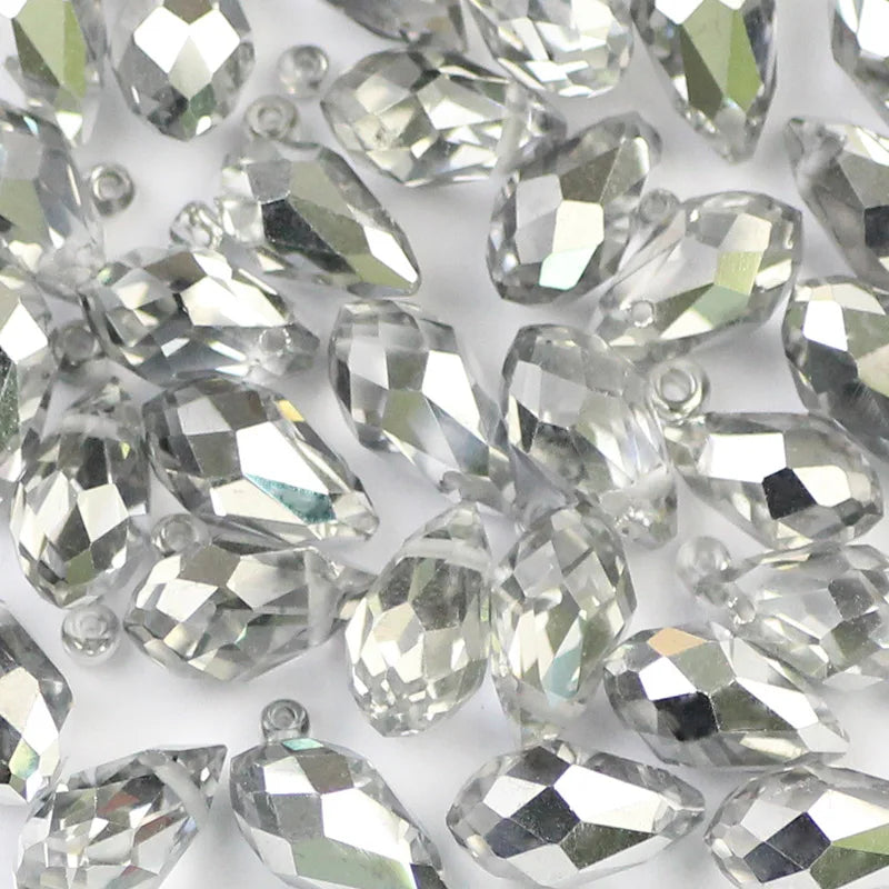 YHBZRET Waterdrop Pendant Austrian crystal beads 8*13mm 30pcs Teardrop glass loose bead for jewelry making bracelet Earrings DIY