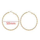 4-8CM Exaggerated Big Smooth Circle Hoop Earrings  for Women Aros Simple Round Loop Ear Wedding Jewelry Brincos Cool Gift