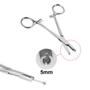 1pc Surgical Steel Tweezers for Catch Bar Grasp Clamp Plier Professional Clip Hold Pole Balls Forceps Body Piercing Jewelry Tool