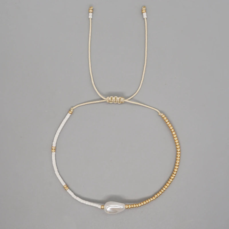 Go2BoHo Baroque Pearl Bracelet Simple Thin Bracelets for Women Fashion Jewelry Gift Miyuki Seed Beads Adjustable Pulseras