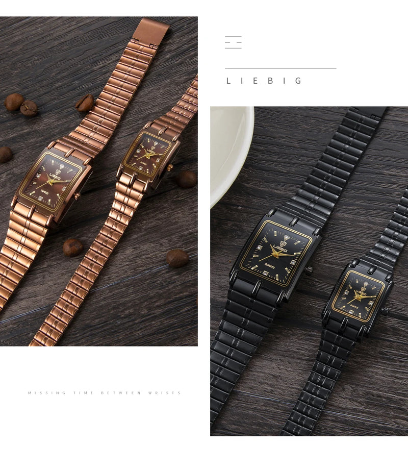 2022 Luxury Gold Steel Bracelet Wristwatches Female Male Clock Golden Quartz Watch For Men Women Watches relogio masculino L1018