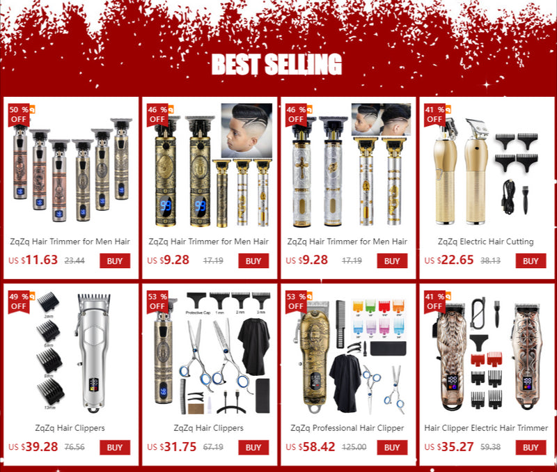 ZqZq Hair Trimmer Clipper Rechargeable Hair Clipper,Men Trimmer Electric Shaver Barber Machine Rechargeable Cutter Barbershop