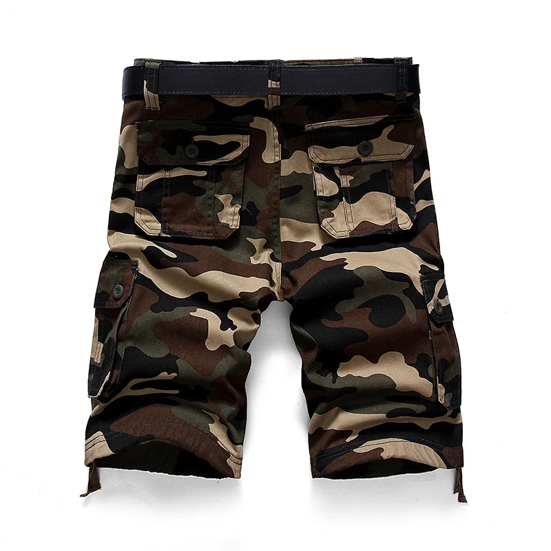 Camouflage Camo Cargo Shorts Men 2023 Summer Casual Cotton Multi-Pocket Loose Shorts Army Military Tactical Shorts Plus Size 44