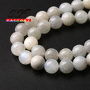 A+ Natural Moonstone Beads Smooth Round Loose Spacer Beads For Jewelry Making DIY Beads Bracelets Necklace 6/8/10mm 15" Strand