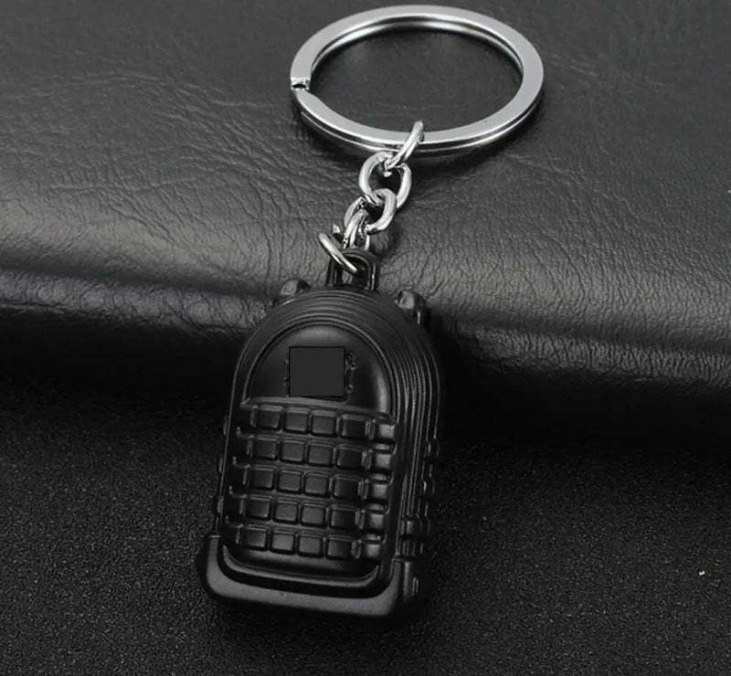 PUBG Fashion Eat Chicken Keychain Battlegrounds Backpack Battle Frying Pan Helmet 98k Key Ring Woman Man Jewwlry Wholesale