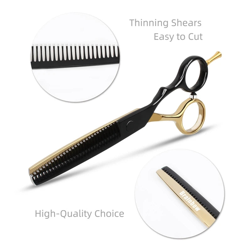 Brainbow 5.5' /6.0' Professional Hair Scissors Japan Hairdressing Barber Scissors Thinning Cutting Shears Haircut Hair Style