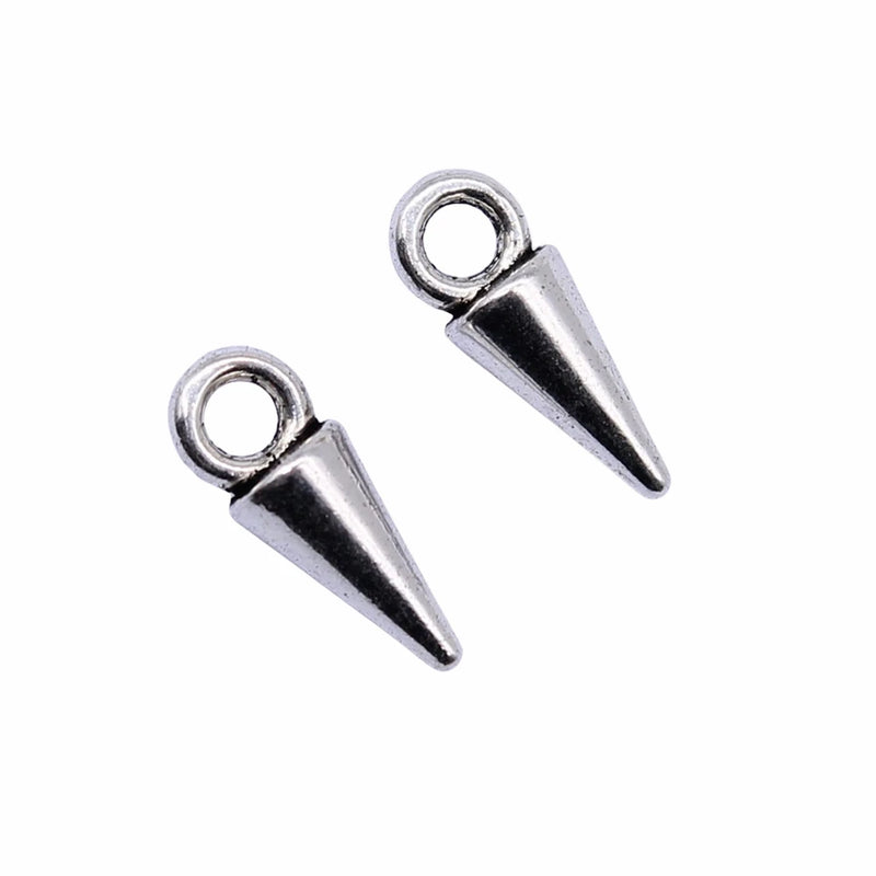 WYSIWYG 40pcs 11x4mm Antique Silver Color Awl Charms Pendant For Jewelry Making DIY Jewelry Findings