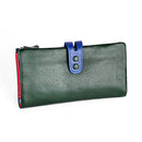 CICICUFF Fashion Wallet Women Genuine Leather Long Clutch Ladies Purse with Zipper Pocket Colorful Phone Wallet Female Billfold