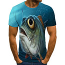 2023 Hot New Men Leisure 3D Printing T Shirt Funny Fish Print Tees Men/Women T-shirt Hip Hop Streetwear Oversized Harajuku Tops