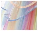 New 3pcs Baby Girls Dress Pastel Rainbow Princess For Summer Birthday Party Dress Unicorn Cosplay Perform Children Costume