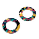 Leopard Print,Tortoise Shell Earring Charm,Acetate Acrylic Beads,Circle Shaped,Boho,Earring Parts,Ohrringe finding,40mm-ACE220