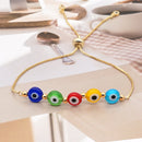 GO2BOHO Turkish Eye Bracelet For Women Nazar Female Jewelry Stainless Steel Chain Bracelets Adjustable Pulseras Mujer Moda