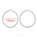 4-8CM Exaggerated Big Smooth Circle Hoop Earrings  for Women Aros Simple Round Loop Ear Wedding Jewelry Brincos Cool Gift