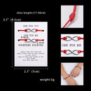 2pcs/set ONE FOR YOU ONE FOR ME Together Forever Love Infinity 8 Charm Bracelet Red String Couple Bracelets Lovers Wish Jewelry